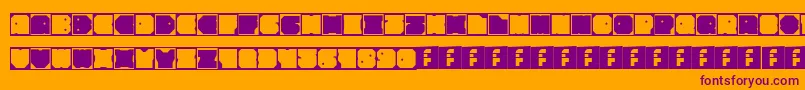 AntiBiased Font – Purple Fonts on Orange Background