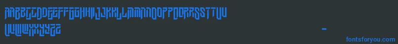 WesleygothicRegular Font – Blue Fonts on Black Background