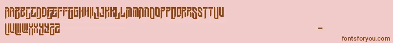 WesleygothicRegular Font – Brown Fonts on Pink Background