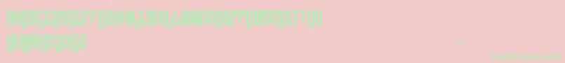 WesleygothicRegular Font – Green Fonts on Pink Background