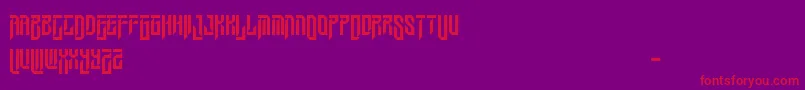 WesleygothicRegular Font – Red Fonts on Purple Background