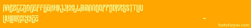 WesleygothicRegular Font – Yellow Fonts on Orange Background