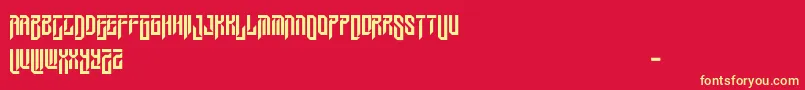 WesleygothicRegular Font – Yellow Fonts on Red Background