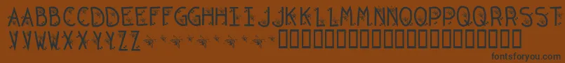 KrOriginalBean Font – Black Fonts on Brown Background