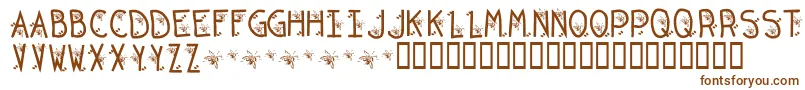 KrOriginalBean Font – Brown Fonts on White Background