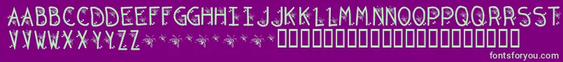 KrOriginalBean Font – Green Fonts on Purple Background