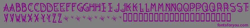 KrOriginalBean-Schriftart – Violette Schriften auf grauem Hintergrund