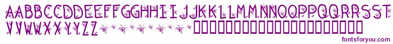 KrOriginalBean Font – Purple Fonts on White Background