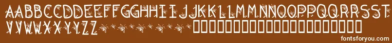 KrOriginalBean Font – White Fonts on Brown Background