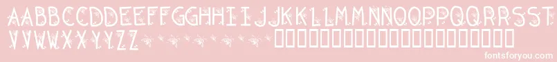 KrOriginalBean Font – White Fonts on Pink Background