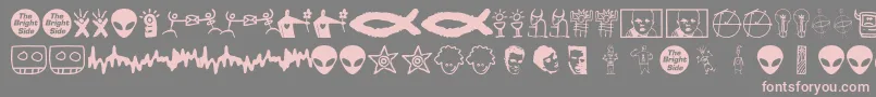 Brightside Font – Pink Fonts on Gray Background