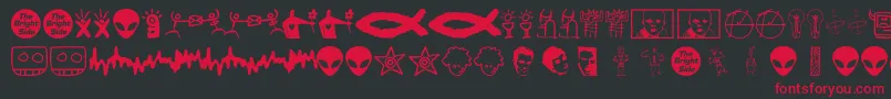 Brightside Font – Red Fonts on Black Background