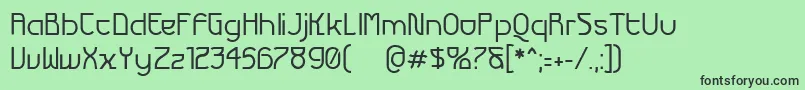 フォントFuturexVariationAlpha – 緑の背景に黒い文字