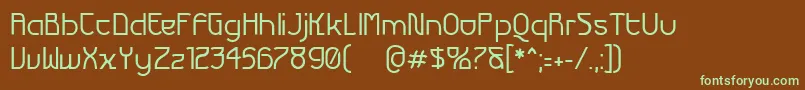 Шрифт FuturexVariationAlpha – зелёные шрифты на коричневом фоне