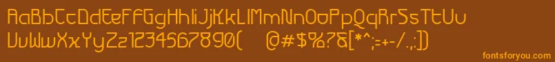 fuente FuturexVariationAlpha – Fuentes Naranjas Sobre Fondo Marrón