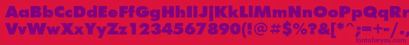 FuturisextracBold Font – Purple Fonts on Red Background