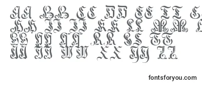 CurvedManuscript17thC Font