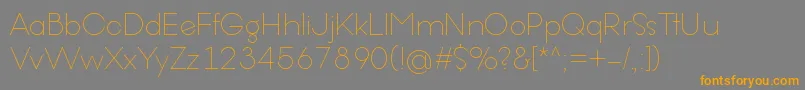 OfferingsRegular Font – Orange Fonts on Gray Background