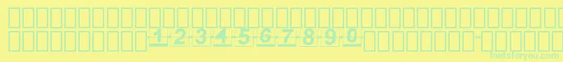 Police FlipperFontNew – polices vertes sur fond jaune