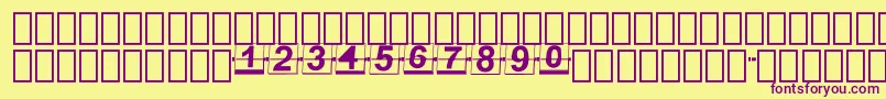 FlipperFontNew Font – Purple Fonts on Yellow Background