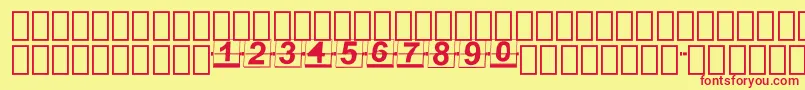 FlipperFontNew Font – Red Fonts on Yellow Background