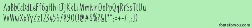 Linigaフォントについての詳細 フォントLiniga – 緑の背景に黒い文字