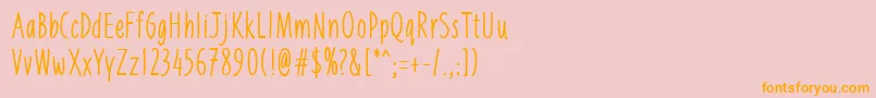 Liniga Font – Orange Fonts on Pink Background