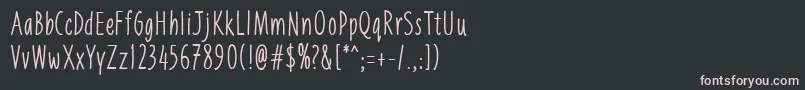 フォントLiniga – 黒い背景にピンクのフォント