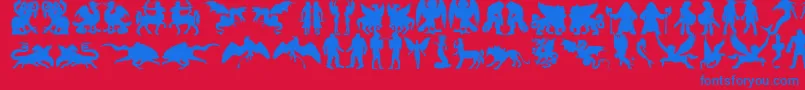 Police Iforces – polices bleues sur fond rouge