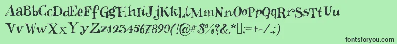 Inkies2 Font – Black Fonts on Green Background