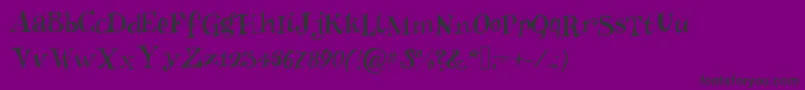 フォントInkies2 – 紫の背景に黒い文字