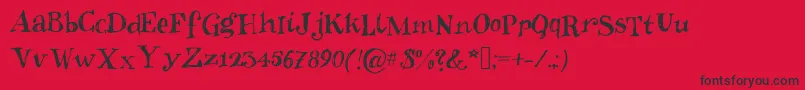 Inkies2 Font – Black Fonts on Red Background