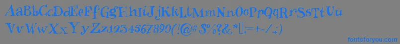 Inkies2 Font – Blue Fonts on Gray Background