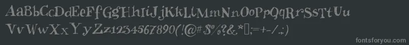 Inkies2 Font – Gray Fonts on Black Background