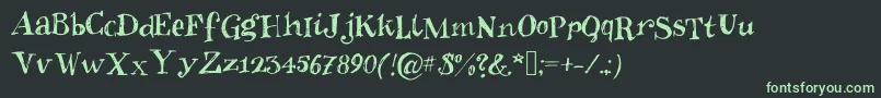 Inkies2 Font – Green Fonts on Black Background