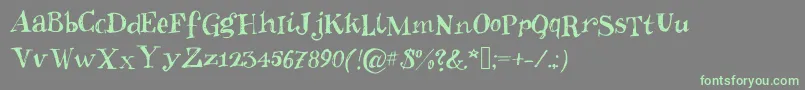 Inkies2 Font – Green Fonts on Gray Background