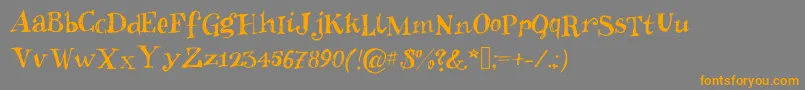 Inkies2 Font – Orange Fonts on Gray Background