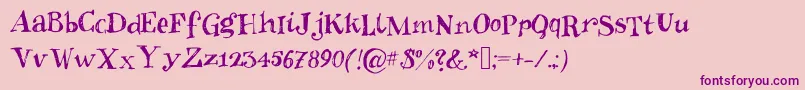 Inkies2 Font – Purple Fonts on Pink Background