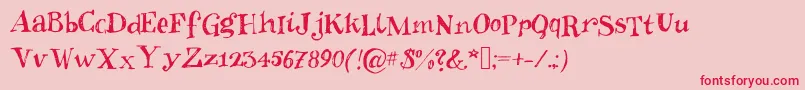 Inkies2 Font – Red Fonts on Pink Background