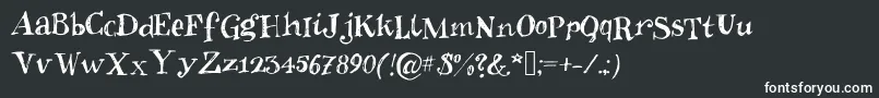 フォントInkies2 – 黒い背景に白い文字