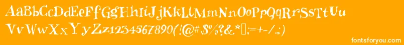 Inkies2 Font – White Fonts on Orange Background