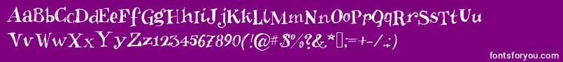 Inkies2 Font – White Fonts on Purple Background