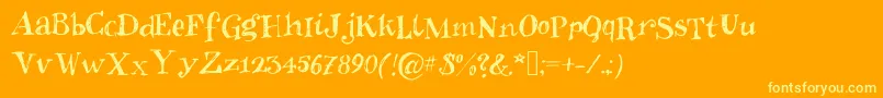 Inkies2 Font – Yellow Fonts on Orange Background