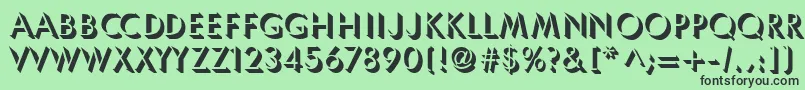 Шрифт Umbles – чёрные шрифты на зелёном фоне