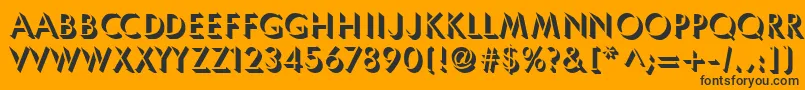 Шрифт Umbles – чёрные шрифты на оранжевом фоне