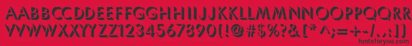 フォントUmbles – 赤い背景に黒い文字