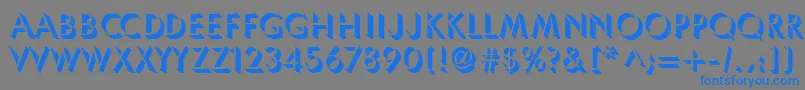 フォントUmbles – 灰色の背景に青い文字