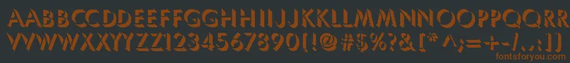 Umbles-fontti – ruskeat fontit mustalla taustalla
