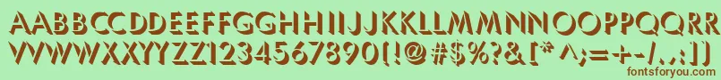 Umbles-fontti – ruskeat fontit vihreällä taustalla