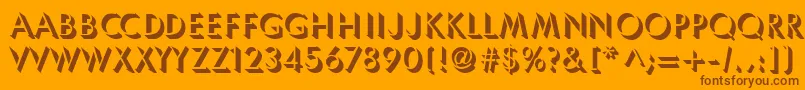 Czcionka Umbles – brązowe czcionki na pomarańczowym tle